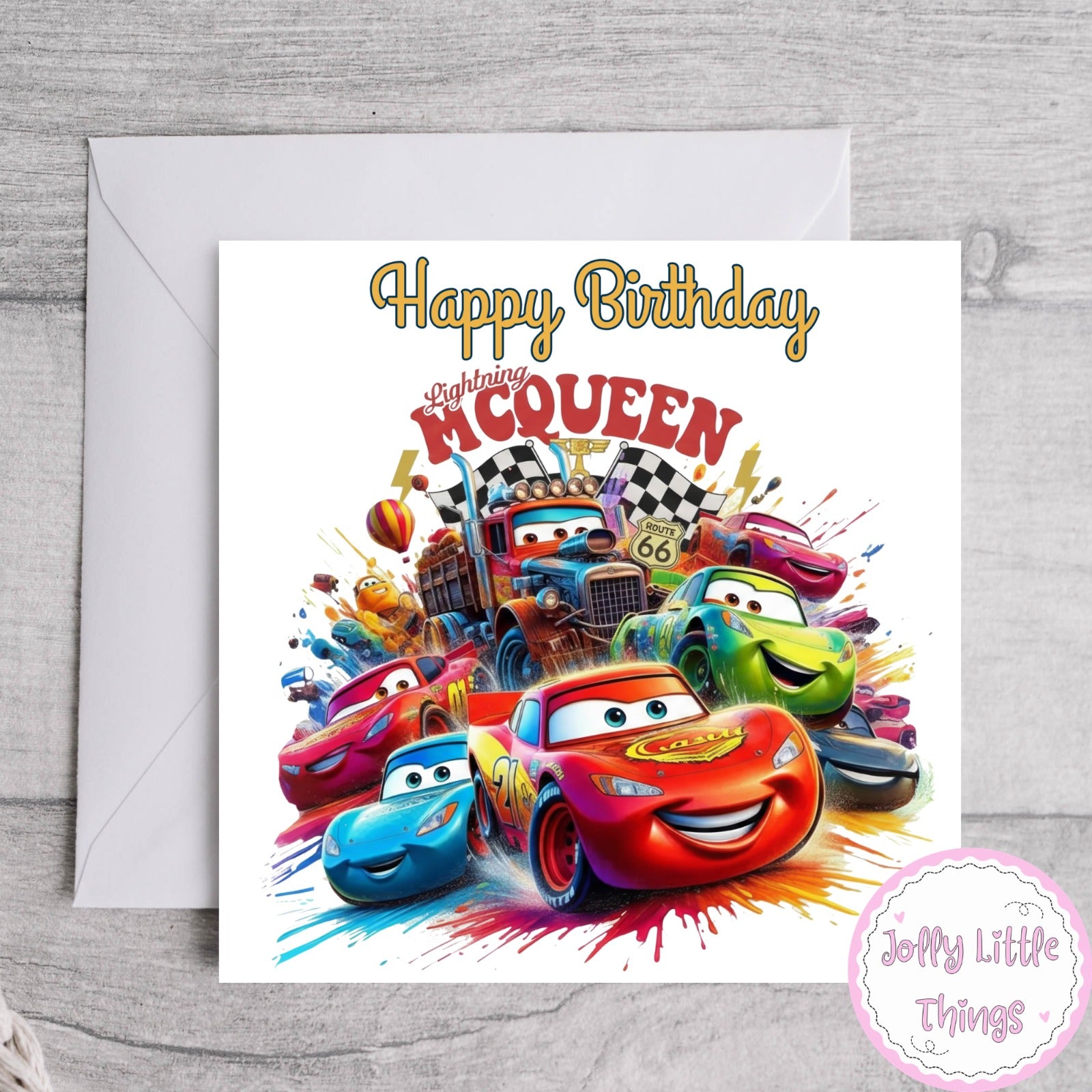 Cars Happy Birthday Card